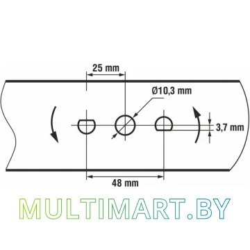 Нож для газонокосилки ECO LG-X2005 (в блистере, для LG-434) картинка 3